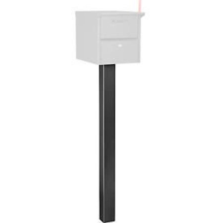 GLOBAL INDUSTRIAL 48H Mailbox Pedestal In-Ground Mounted, Black 493410BK